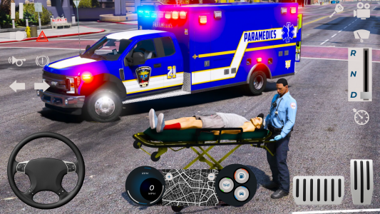 اسکرین شات بازی Ambulance simulator city car 4