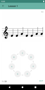 اسکرین شات 3 برنامه Clefs: Music Reading Trainer
