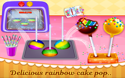 اسکرین شات بازی Rainbow Cake Pop Maker 3