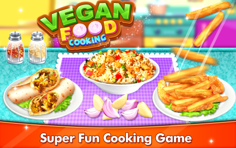 اسکرین شات بازی Vegan Food Cooking Game 1