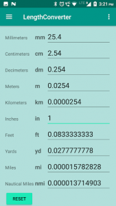 اسکرین شات برنامه Length Converter: convert mm,cm,m, feet,yard,mile 1