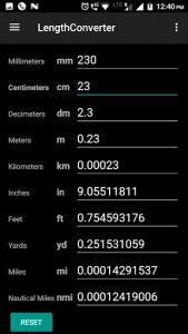 اسکرین شات برنامه Length Converter: convert mm,cm,m, feet,yard,mile 8