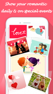 اسکرین شات برنامه Romantic Card: create love e-c 1