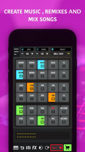 اسکرین شات برنامه MixPads - Drum pad machine & DJ Audio Mixer 1