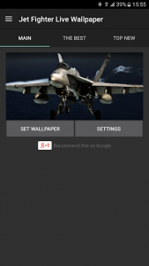 اسکرین شات برنامه Jet Fighter Live Wallpaper 7