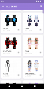 اسکرین شات برنامه Premium Skins for Minecraft 2