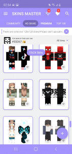 اسکرین شات برنامه Skins-MASTER for Minecraft 4
