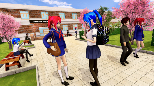 اسکرین شات بازی Anime High School Games: Virtual School Simulator 4