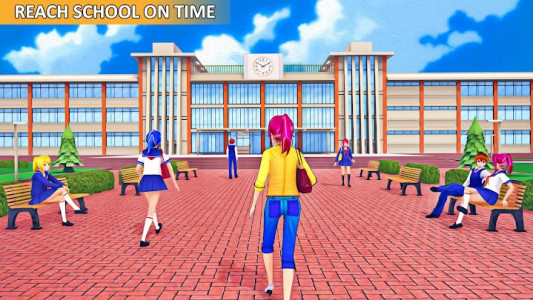اسکرین شات بازی Anime School Girl: High School Games 2021 1