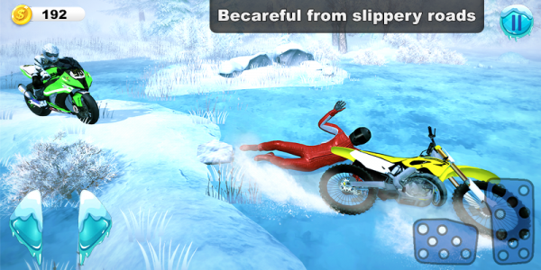 اسکرین شات بازی Offroad Snow Bike Driver 2K20 - Stunt Bike Racing 2