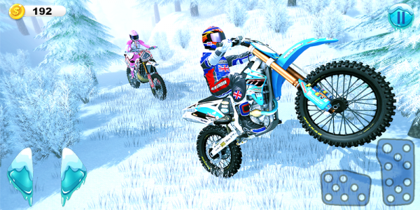 اسکرین شات بازی Offroad Snow Bike Driver 2K20 - Stunt Bike Racing 1