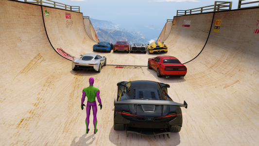 اسکرین شات بازی Mega Ramp Car Stunt Hero Games 2