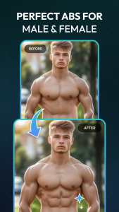 اسکرین شات 3 برنامه AI Six Packs Abs Photo Editor