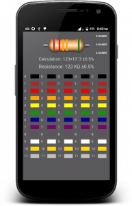 اسکرین شات برنامه Resistor Color Code Calculator 4