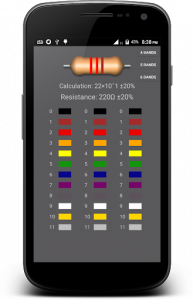 اسکرین شات برنامه Resistor Color Code Calculator 2