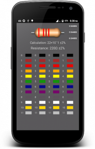 اسکرین شات برنامه Resistor Color Code Calculator 3