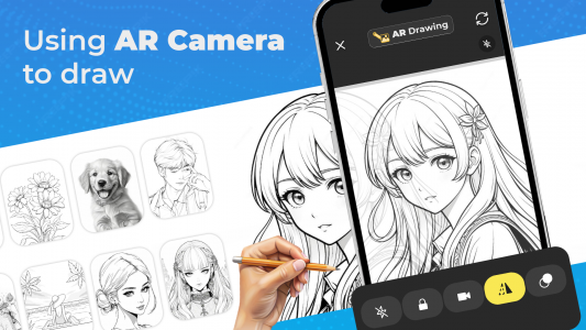 اسکرین شات 1 برنامه AR Drawing: Sketch, Art, Paint