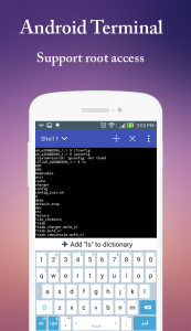 اسکرین شات برنامه Terminal, Shell for Android 1
