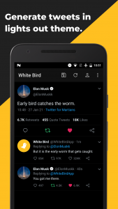 اسکرین شات برنامه White Bird: Fake Tweet Generator 8