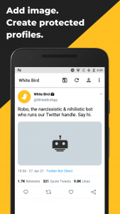 اسکرین شات برنامه White Bird: Fake Tweet Generator 4