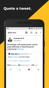 اسکرین شات برنامه White Bird: Fake Tweet Generator 3