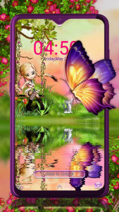 اسکرین شات برنامه Butterfly Girl Nature Theme 4