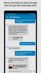 اسکرین شات برنامه Chat With Alexa 1