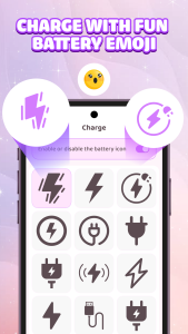 اسکرین شات 7 برنامه Emoji Battery Icon Customize