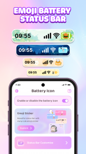 اسکرین شات 1 برنامه Emoji Battery Icon Customize