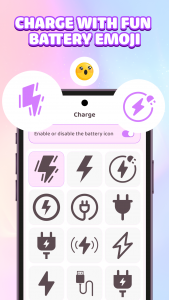 اسکرین شات 7 برنامه Emoji Battery Icon Customize