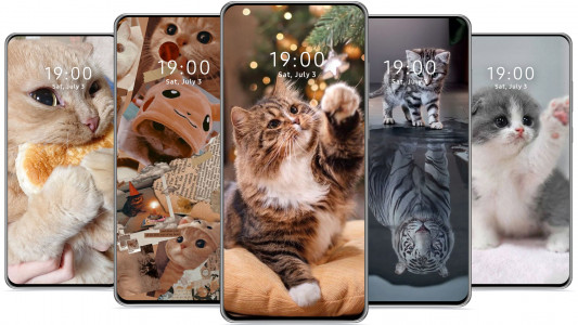 اسکرین شات 3 برنامه Cute Cat Wallpaper