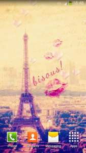 اسکرین شات برنامه Cute Paris Live Wallpaper 3