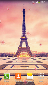 اسکرین شات برنامه Cute Paris Live Wallpaper 1