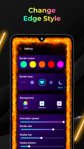 اسکرین شات 2 برنامه Edge Lighting: LED Borderlight