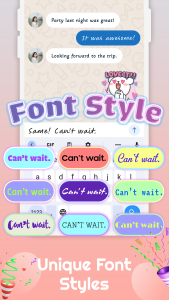اسکرین شات 4 برنامه Emoji Keyboard: Themes & Fonts