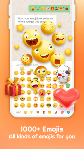 اسکرین شات برنامه Emoji Keyboard: Themes & Fonts 1