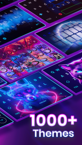 اسکرین شات 2 برنامه Neon LED Keyboard: RGB & Emoji