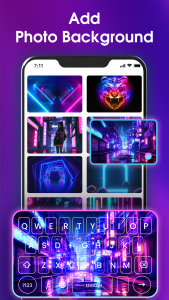 اسکرین شات 5 برنامه Neon LED Keyboard: RGB & Emoji