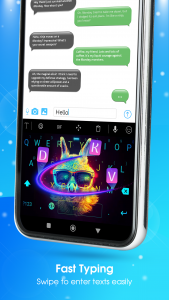 اسکرین شات 6 برنامه Neon LED Keyboard: RGB & Emoji
