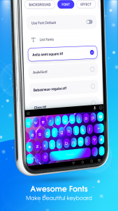 اسکرین شات برنامه Neon LED Keyboard: RGB & Emoji 7