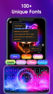 اسکرین شات 4 برنامه Neon LED Keyboard: RGB & Emoji