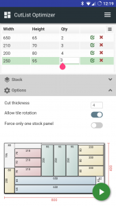 اسکرین شات برنامه CutList Optimizer 1