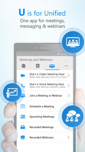 اسکرین شات برنامه U Meeting, Webinar, Messenger 1