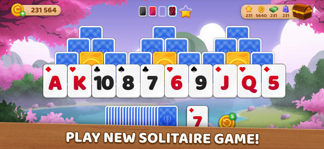 اسکرین شات 1 بازی Solitaire Tripeaks: Cloud City