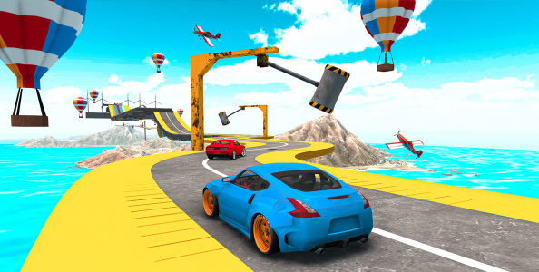 اسکرین شات بازی Superhero Crazy Car Stunt Mega Ramp Car GT Racing 4