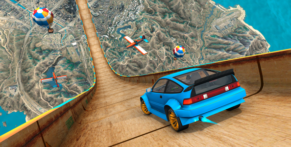اسکرین شات بازی Superhero Crazy Car Stunt Mega Ramp Car GT Racing 2