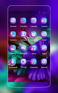 اسکرین شات برنامه Themes app for  S6 Purple Bloom flower 2