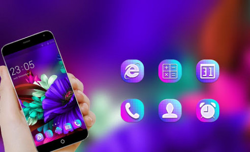 اسکرین شات برنامه Themes app for  S6 Purple Bloom flower 8