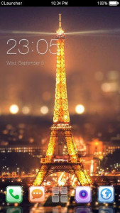 اسکرین شات برنامه Eiffel Tower theme: Love Paris Launcher themas 3