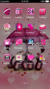 اسکرین شات برنامه Cute Pink Bear Love Theme 2